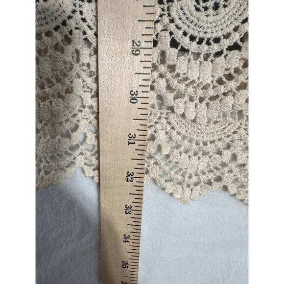 UMGEE Black Cream Open Top S M Oversized Boho Peasant Lace - Picture 8 of 8